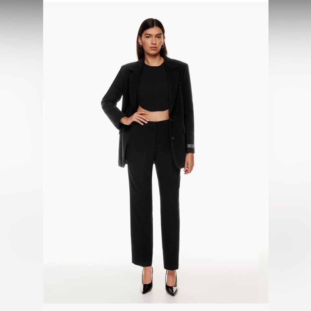 Aritzia Babaton black wool suit set command pants 0 and new agency blazer XXS